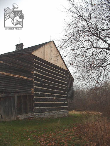 Finished log barn