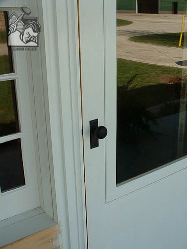 Storm door crafted in our shop