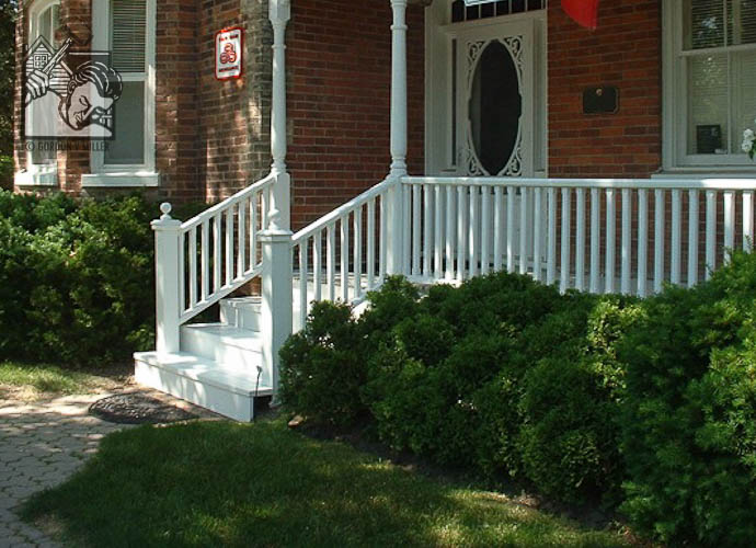 Custom-milled new top-rail, shoe-rail, and balusters