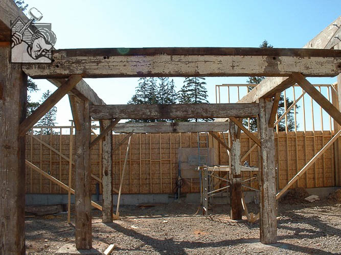 Completed timber frame