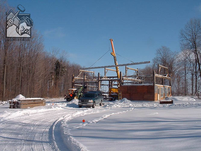 Circa 1860 barn dismanted, patterned, re-erected on a different site.